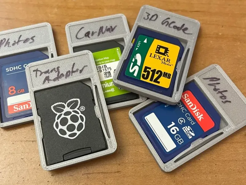 SD card case/protector w/ label (remix/OpenSCAD)