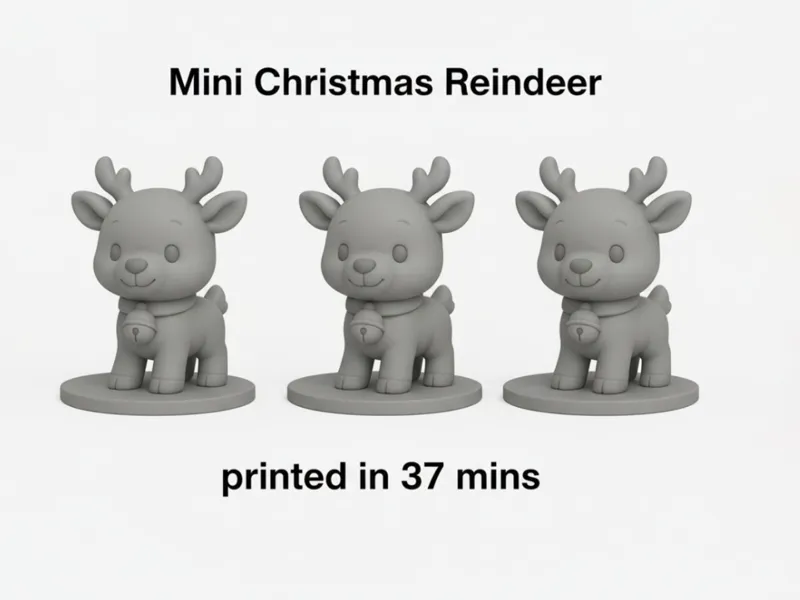 Mini Christmas Reindeer with Scarf