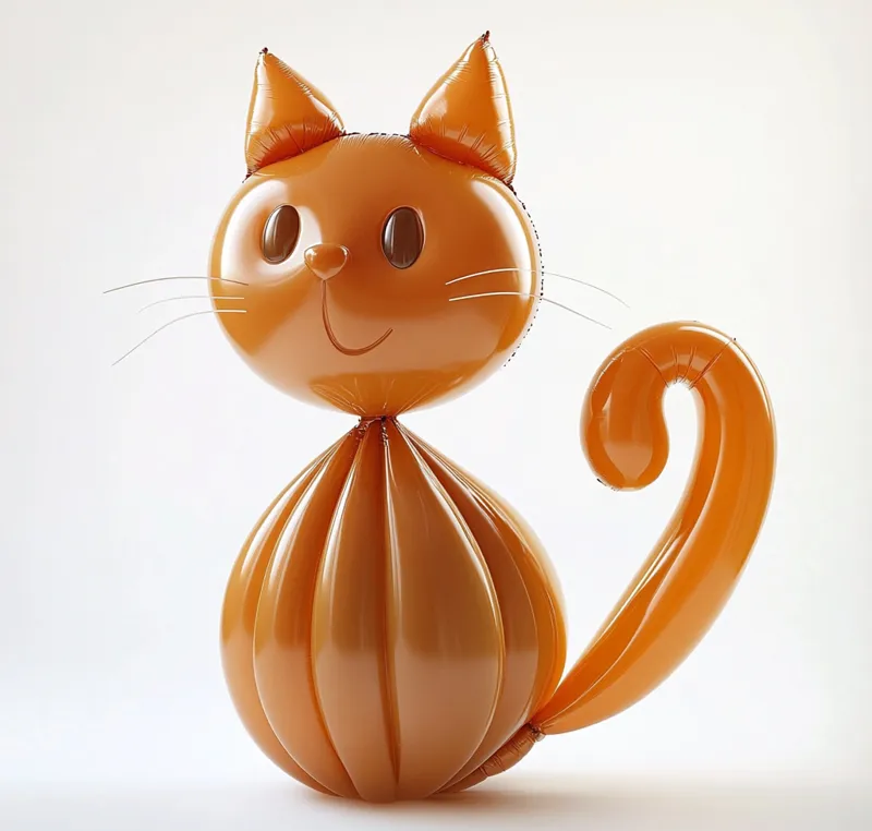 Balloon Animal Cat, Balloon cat, Easy Fast print