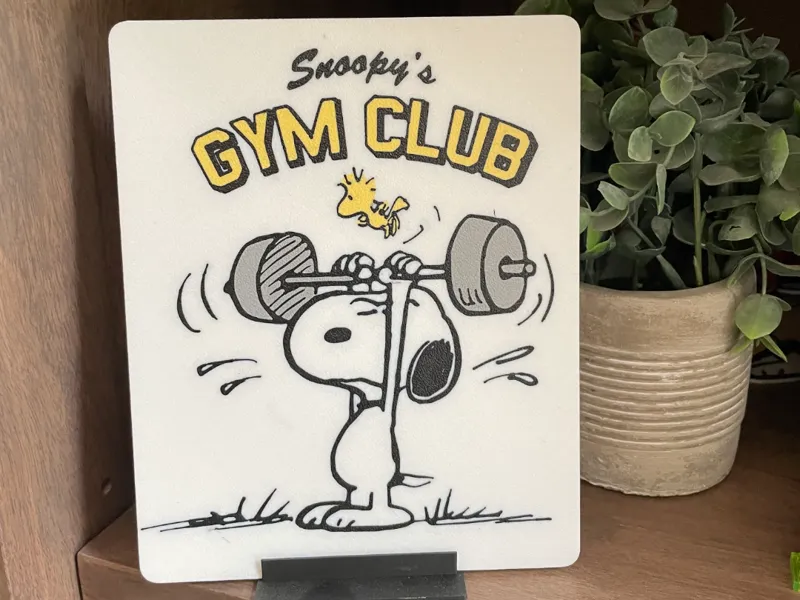 Snoopy Gym Sign / 4 color / Peanuts / Decor