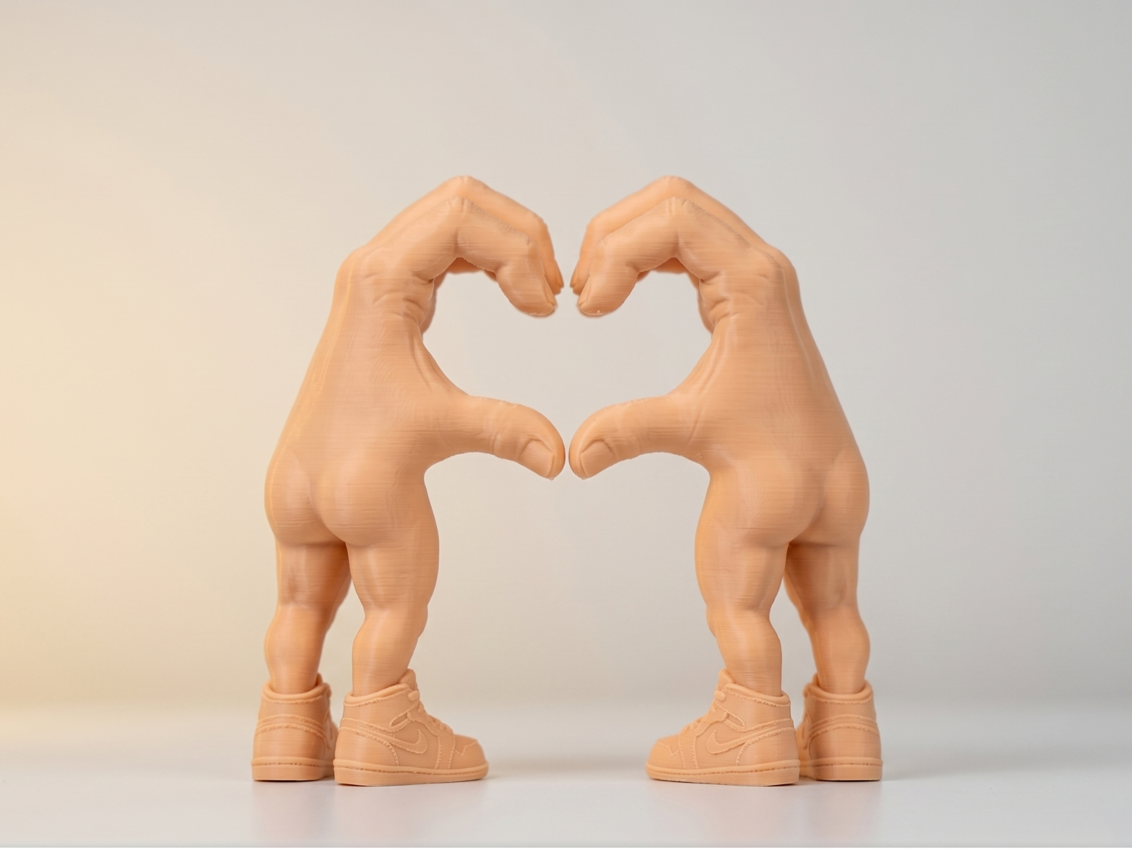 Couple Half Heart Handy Butt