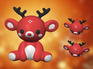 Reindeer with optional Hanger - Sitting Rudolph