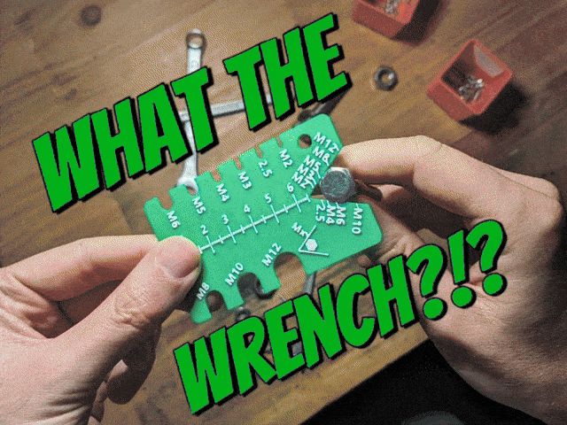 Wrench Bolt Nut measuring tool - Credit card size