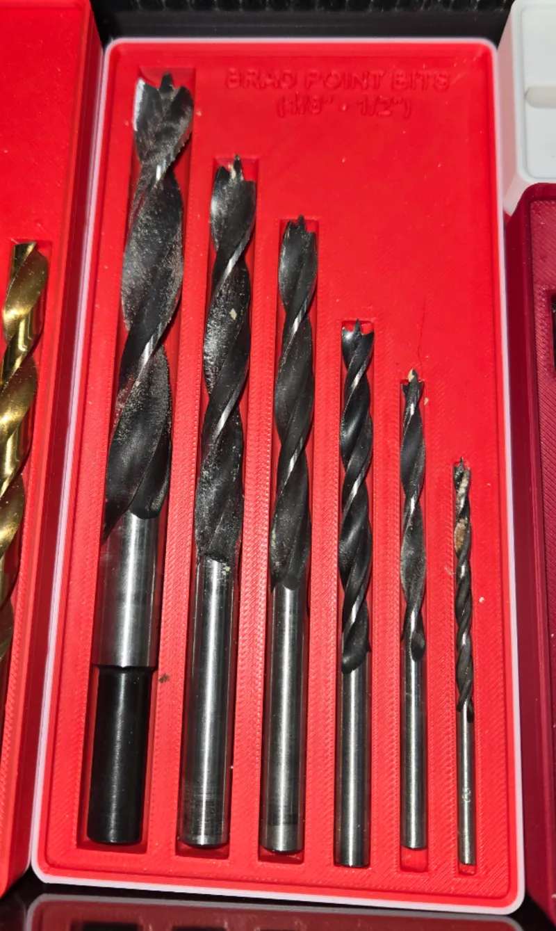 Gridfinity DeWalt 6pc Bradpoint Drill Bit Holder