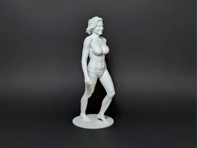 Summer Beach Bikini Woman - 3D Coloring Edition
