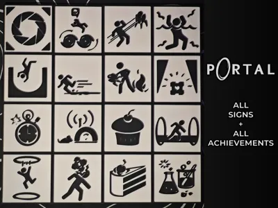 Aperture Warning Signs (All + Game achievements)