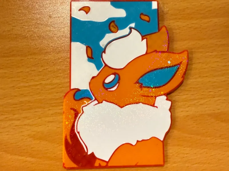Flareon Fall Wall Art – 3D Multicolor Print 