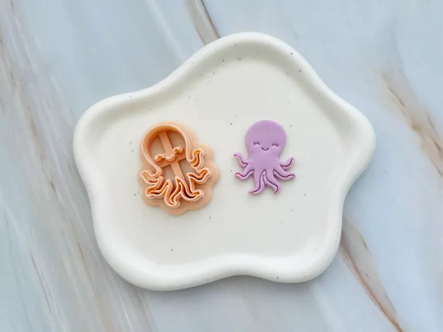 Octopus Polymer Clay Earrings Cutter