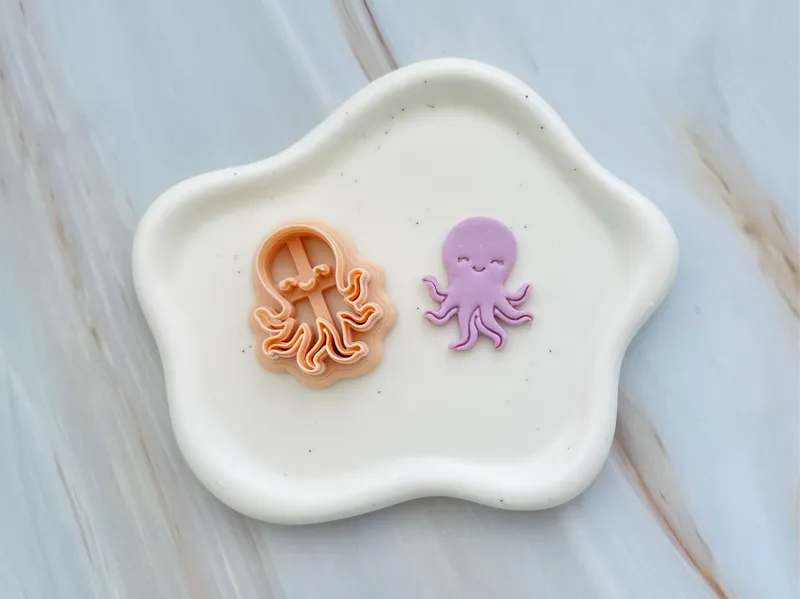 Octopus Polymer Clay Earrings Cutter