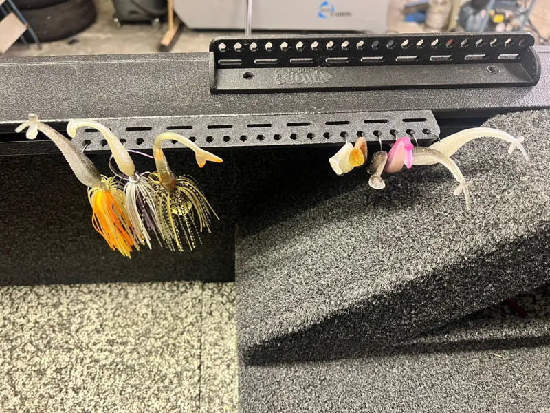 Fishing bait holder for versatrack or screws