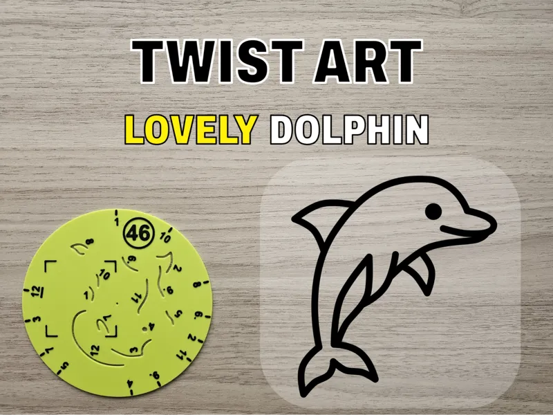 Twist Art 46 Dolphin - Rotary Drawing Stencil