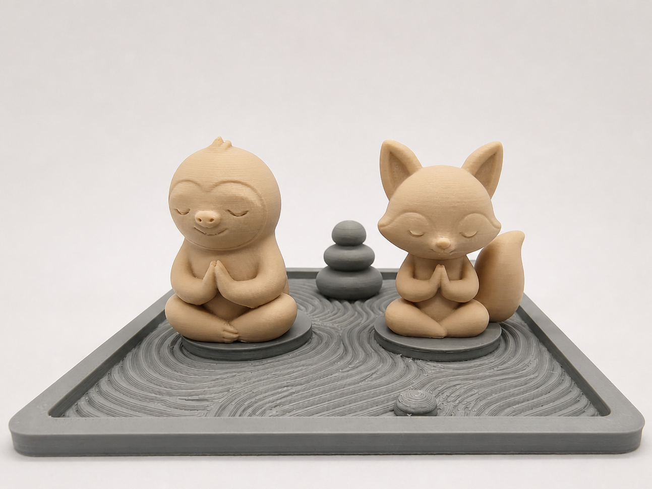 Zen Garden – Composizione Decorativa con Animali