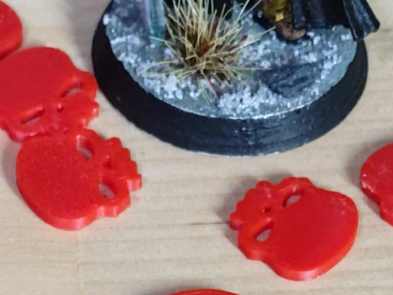 Wound Skull Token Counter Tabletop Gaming