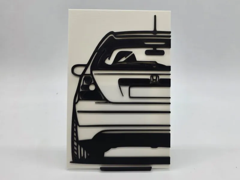 2D Wall Art Honda Civic EP3 Type-R Look