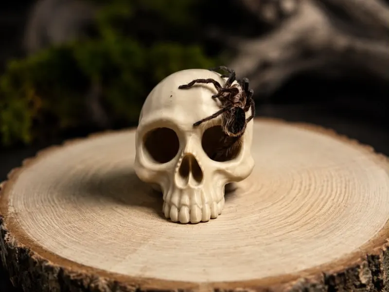 Hollow Skull Hide – Decorative Spider Cave, gothic