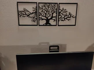 wall decoration Three-part tree