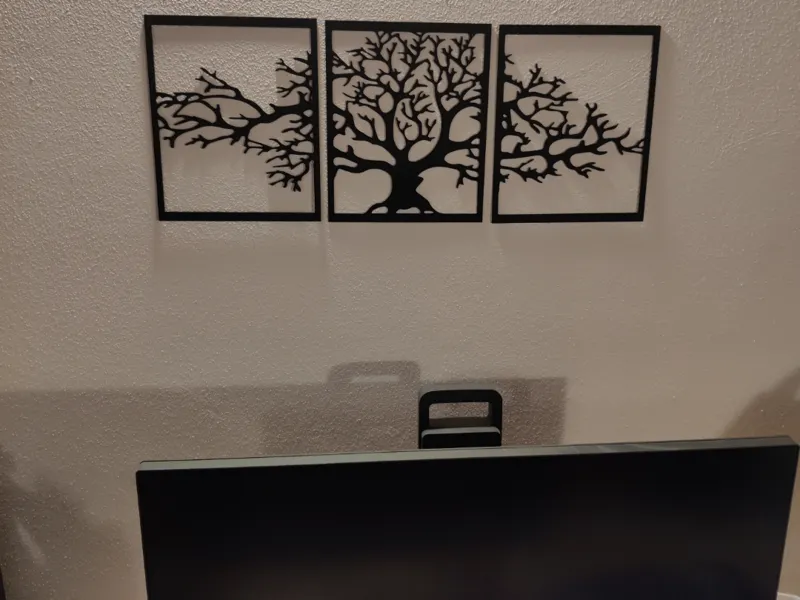 wall decoration Three-part tree