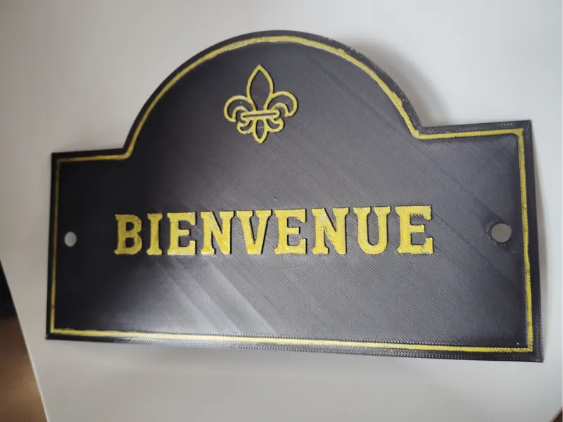 Panneau bienvenue