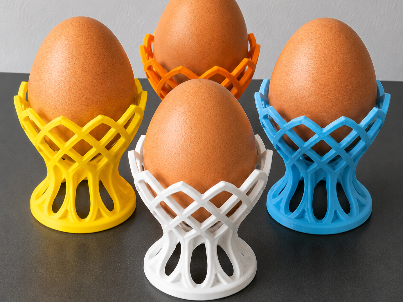 Twist Lattice Egg Cup Woven Holder