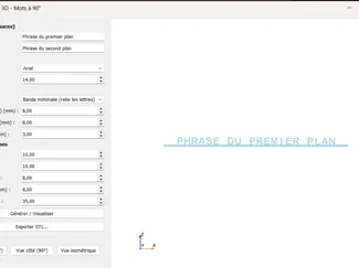 générateur stl anamorphose texte 3D