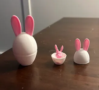 Easter Bunny Surprise:Bunny in Egg with Bunny Ears