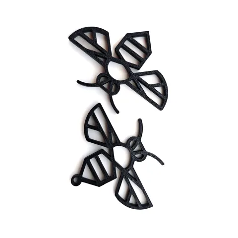 Minimalist Bee - keychain, earrings or wall art view 4