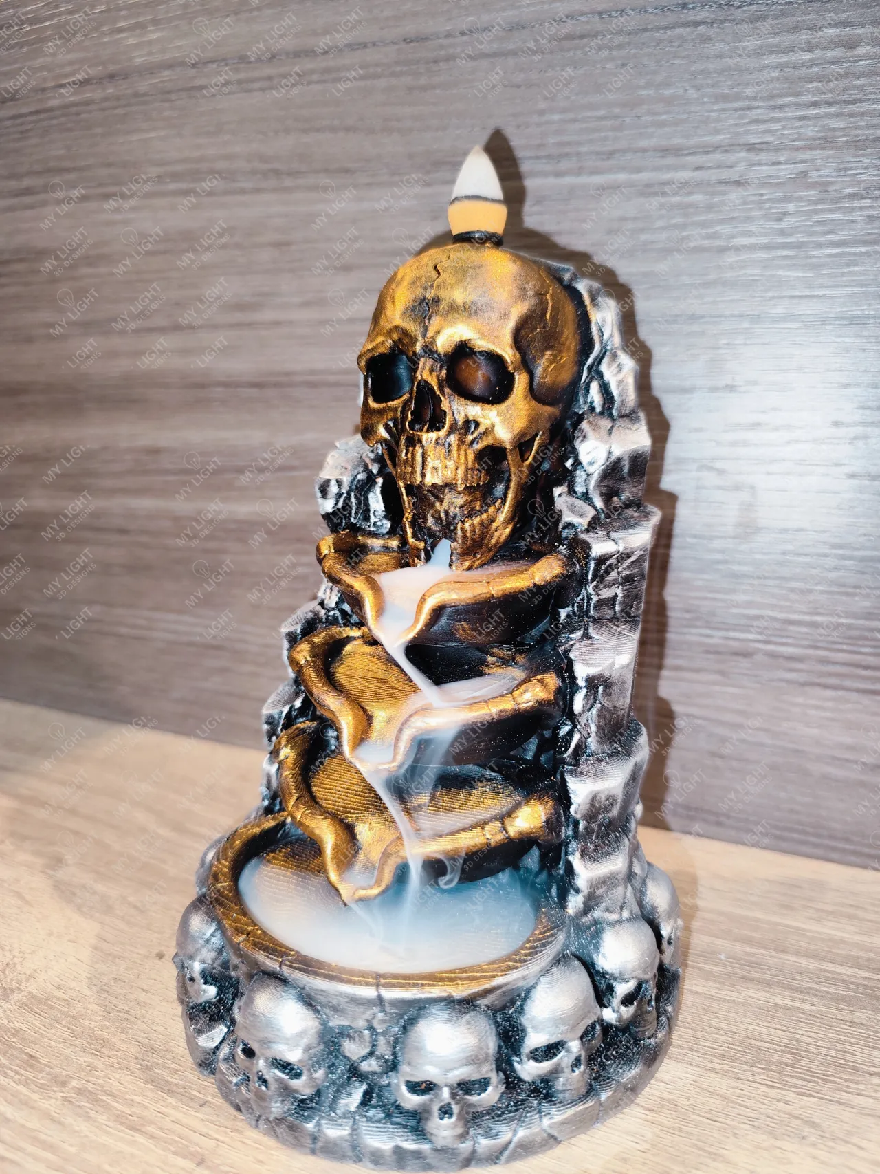 Skull Throne Backflow Incense Burner view 2
