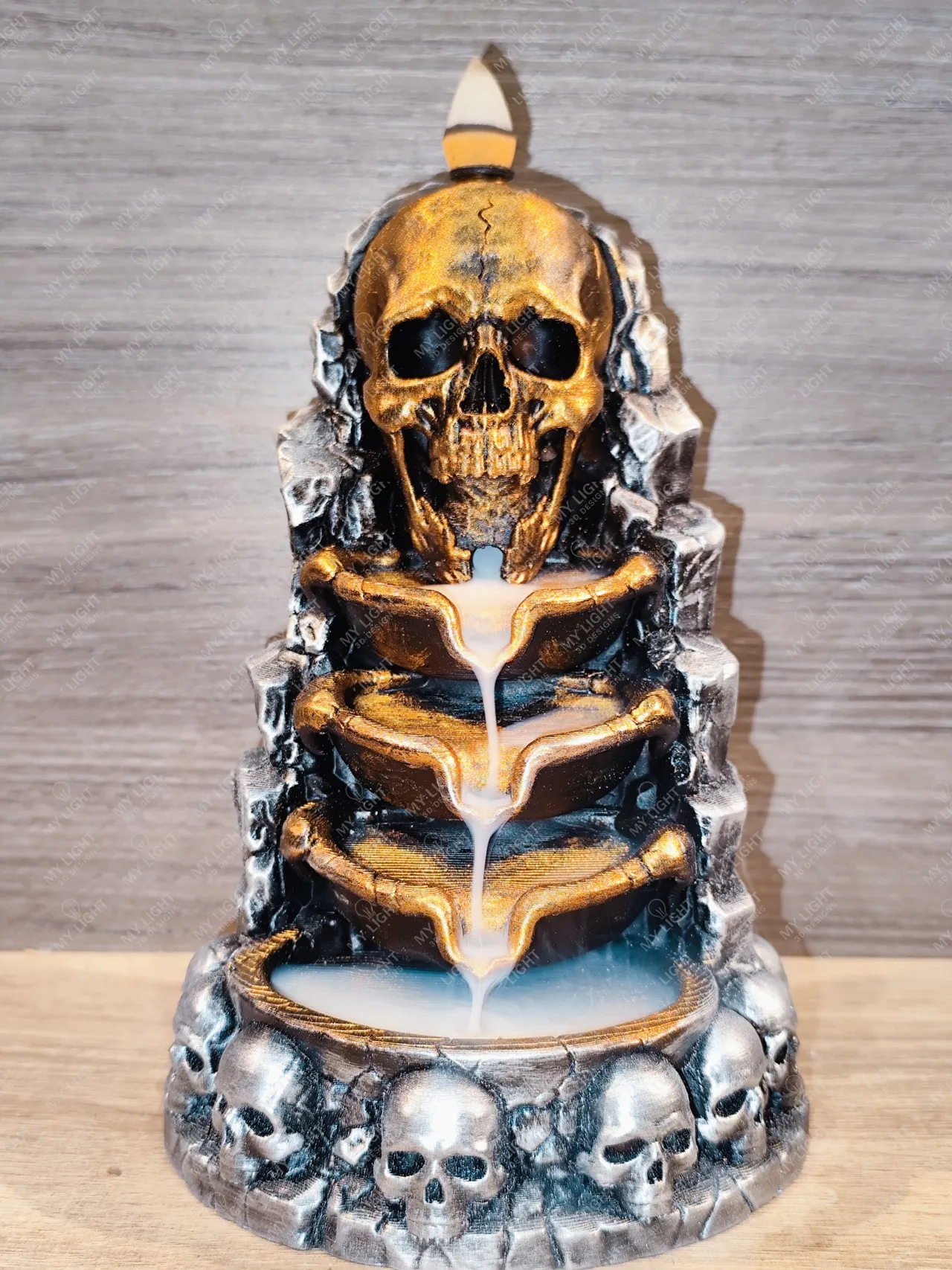 Skull Throne Backflow Incense Burner view 4