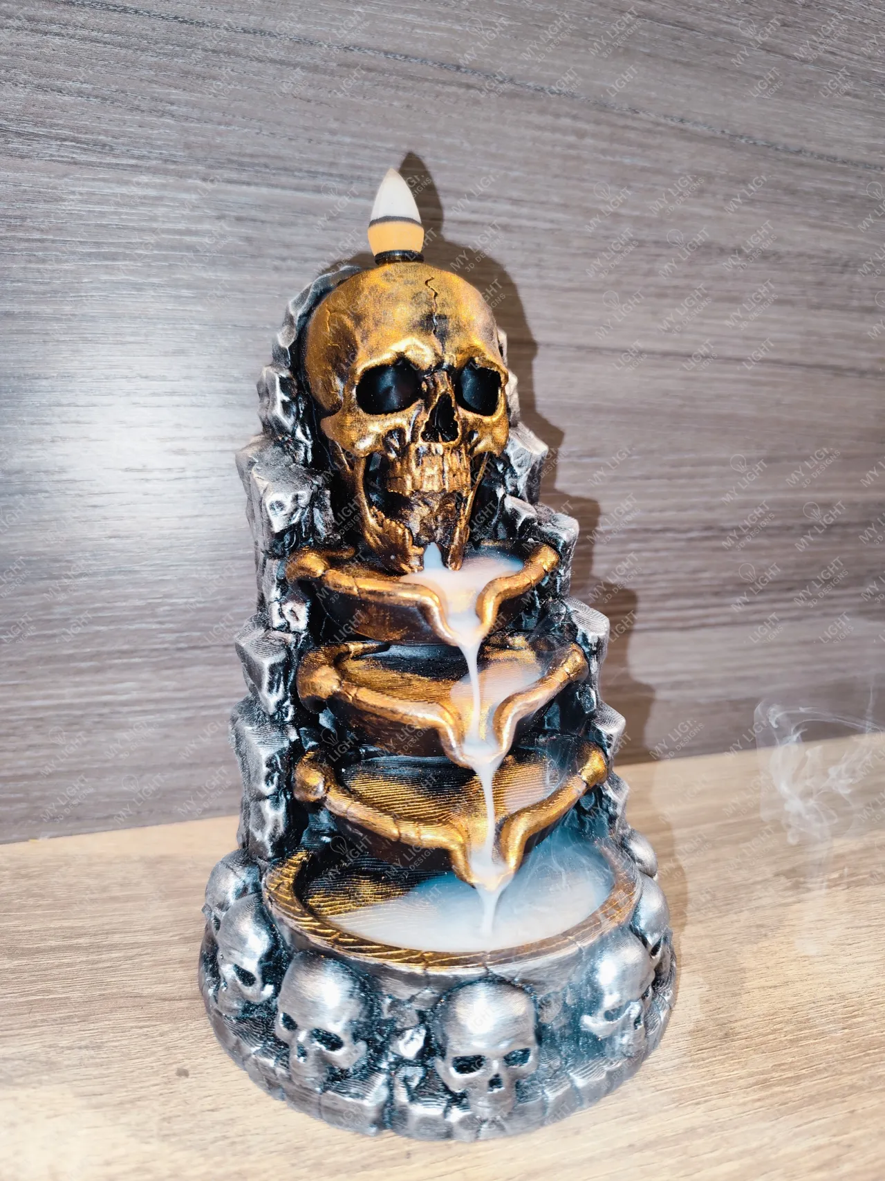 Skull Throne Backflow Incense Burner view 3