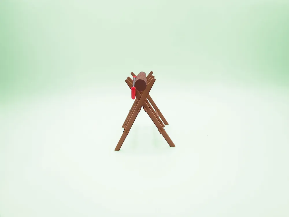 Sawbuck Sawhorse & Saw 1:12 1:18 1:6 - Free 3D Print Model - MakerWorld