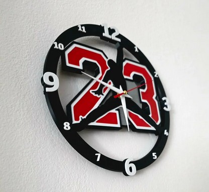 Miniatura 2 do modelo 3D Wall Clock Jordan 23