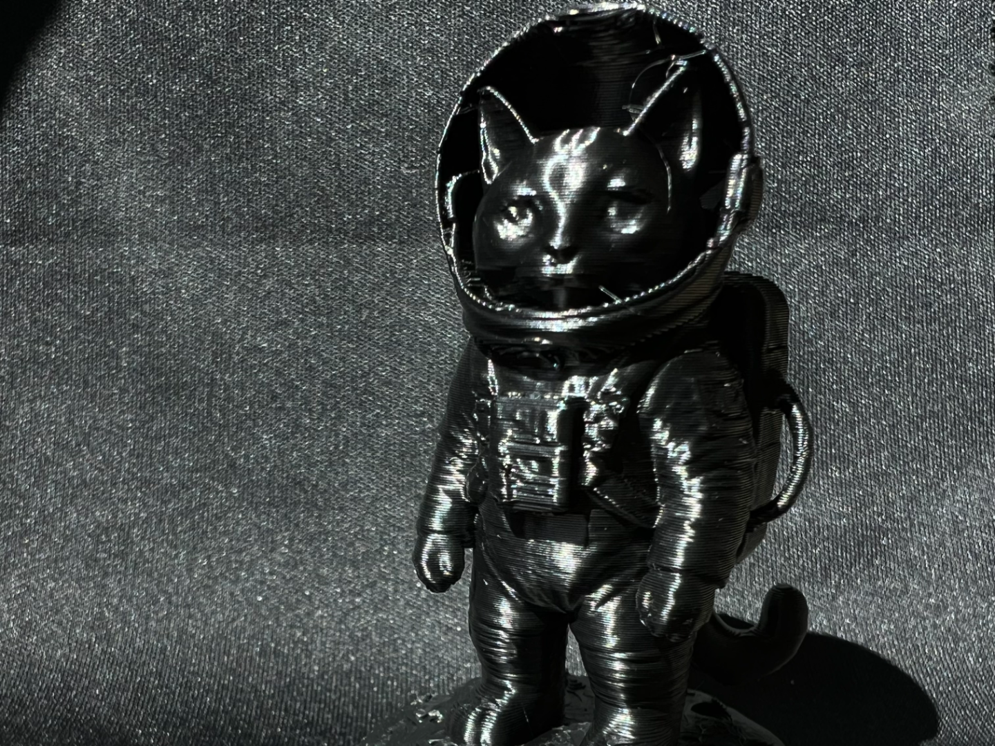 Cat Astronaut STL | Black Space Suit Figurine