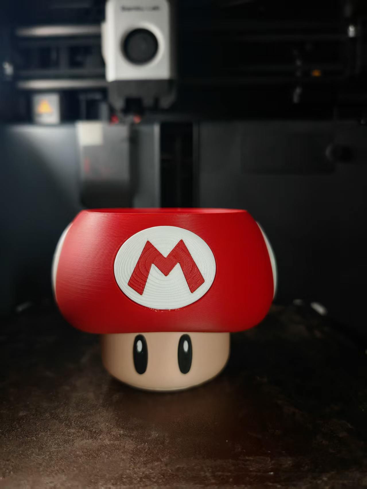 Miniatura 3 do modelo 3D 超级玛丽蘑菇收纳，储物盒，笔筒，多肉盆栽花盆多用途（无需AMS）