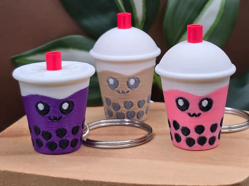 Boba / Bubble Tea - Mini - Keychain 