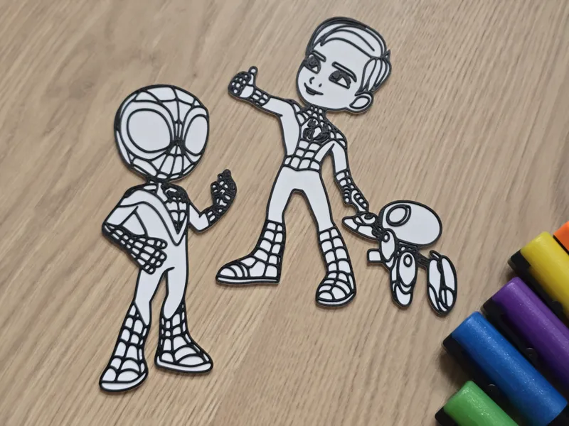 Spidey Spiderman Coloring Paint Craft