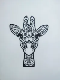 Girafe zentangle - déco murale — photo 3