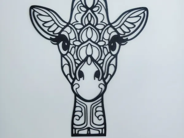 Girafe zentangle - déco murale
