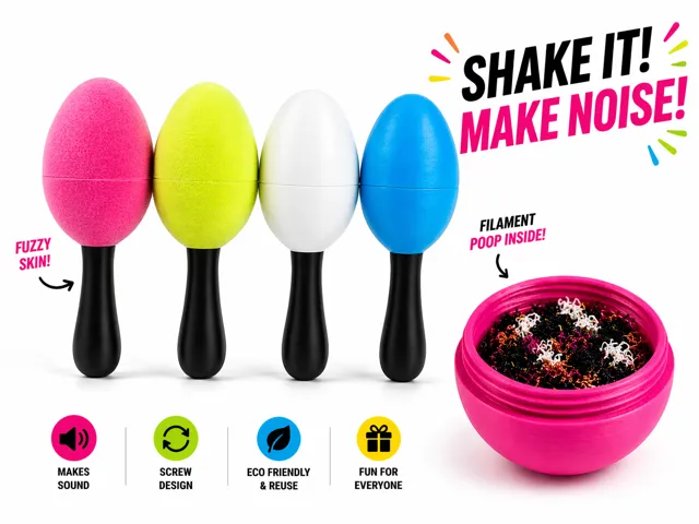 Modular Egg Shaker (Filament Poop Reuse)