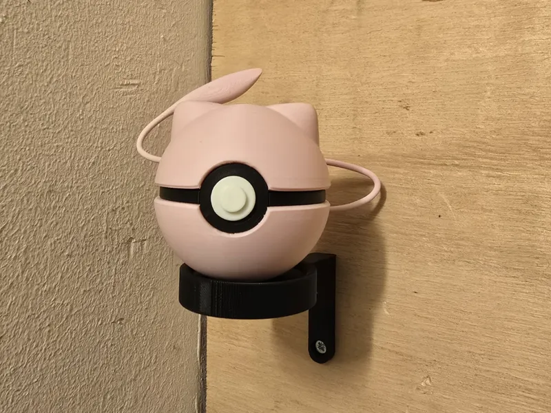 Custom Wall Mount for N3D Pokéballs