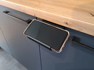 Phone holder kitchen front, Phone holder drawer