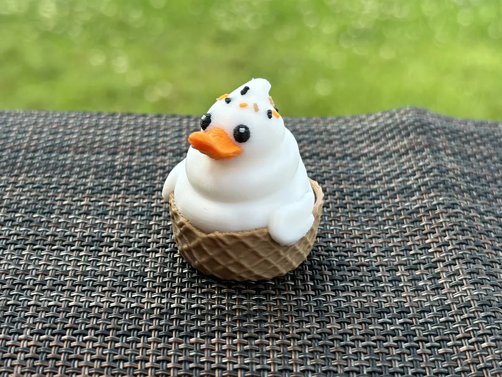 Soft Serve Duck, Ice Cream Duck - Free 3D Print Model - MakerWorld