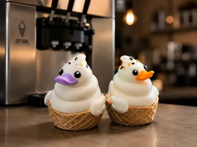 Soft Serve Duck, Ice Cream Duck