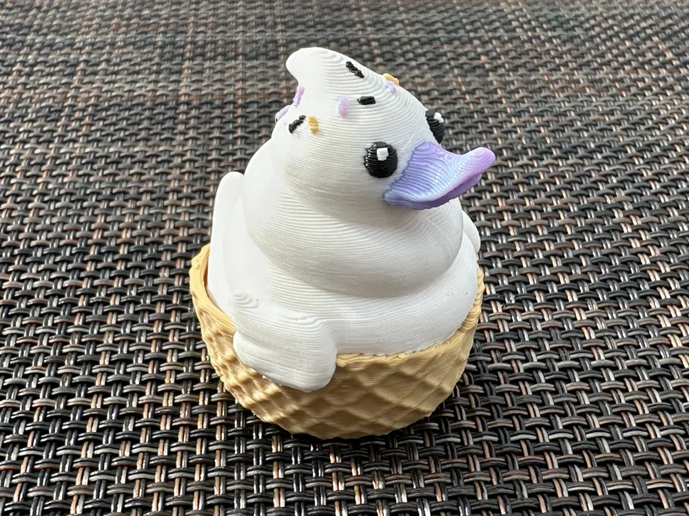 Soft Serve Duck, Ice Cream Duck - Free 3D Print Model - MakerWorld