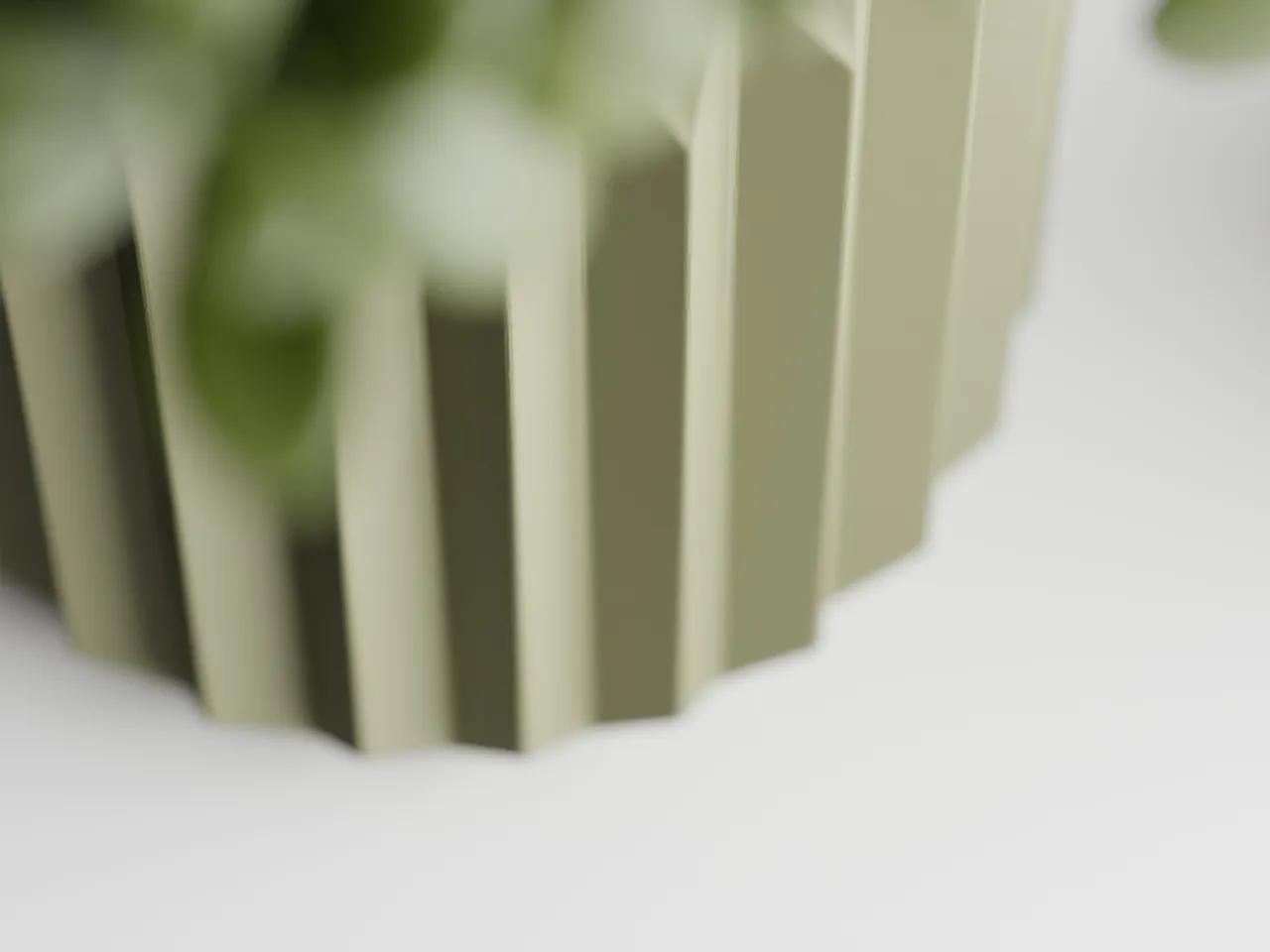 Plant Pot Big Ribbed Triangle 1 view 3