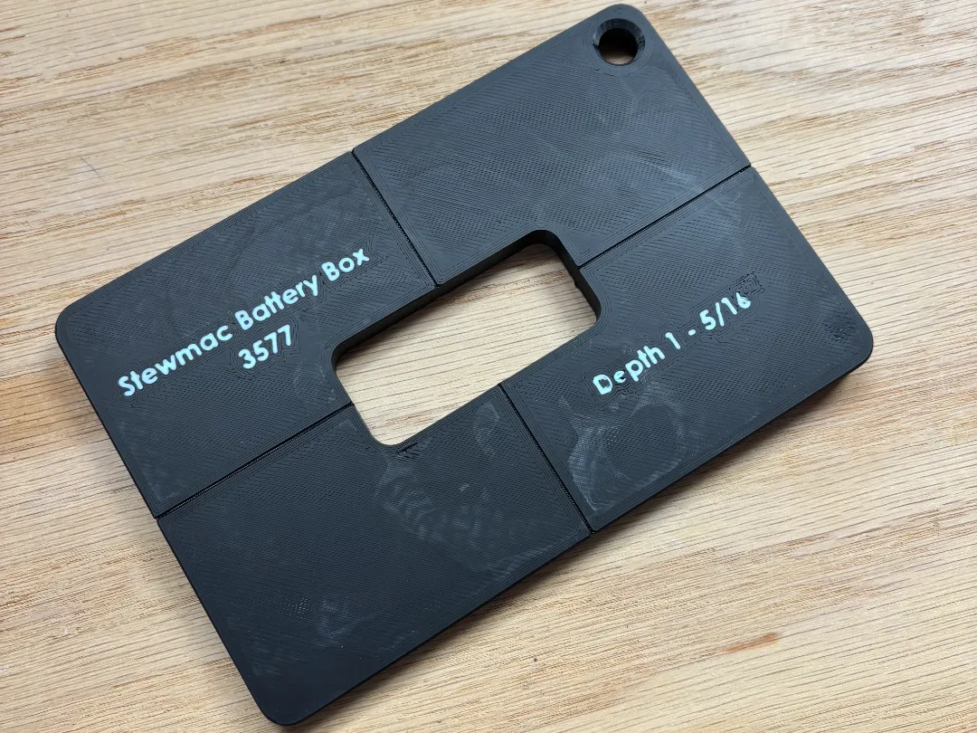 Stewmac Battery Box Routing Template for Guitar - Free 3D Print Model ...