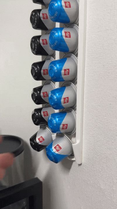 Nespresso Wall Rack – FIFO Capsule Holder (12pods)