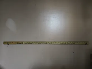 Wall mount display for yardstick or ruler