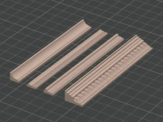 Dollhouse corner plaster decorative molding