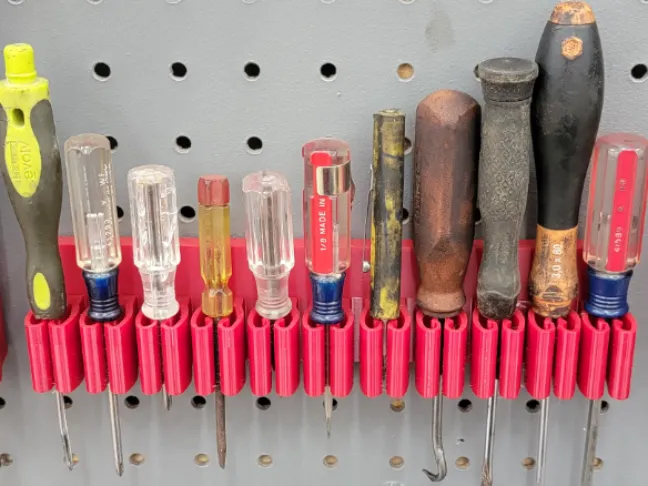 11 slot small screwdriver holder for peg board