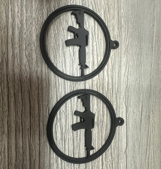 Ar15 spinning hoop style earrings